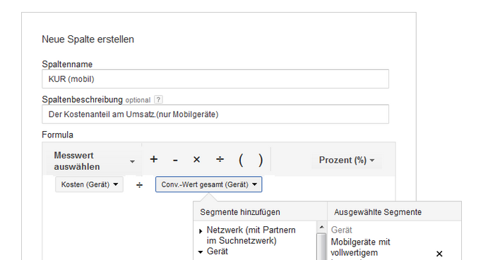 Eigene AdWords Formeln zur besseren Erfolgsmessung | Blogmarks