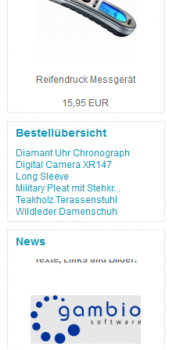 Bestellübersicht