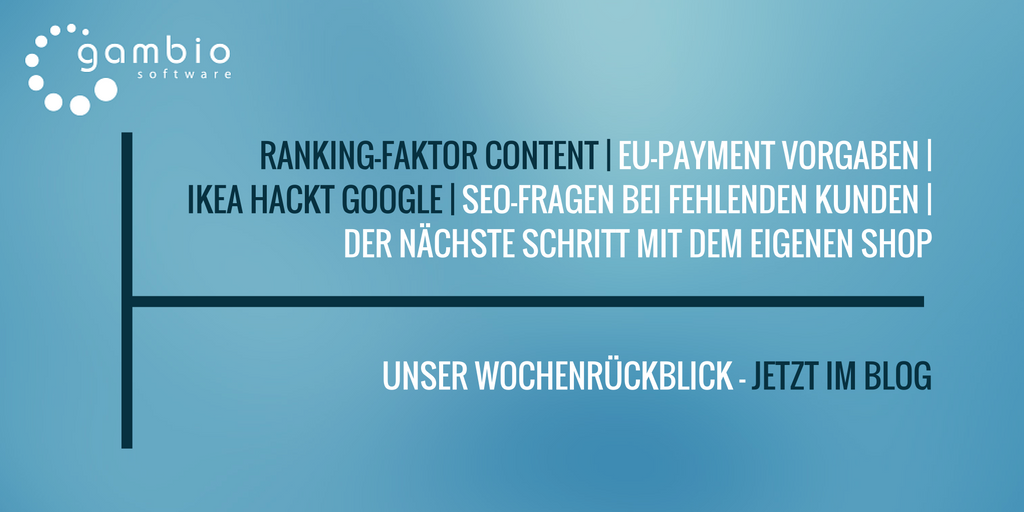 E-Commerce Rückblick: Blogmarks 40/16