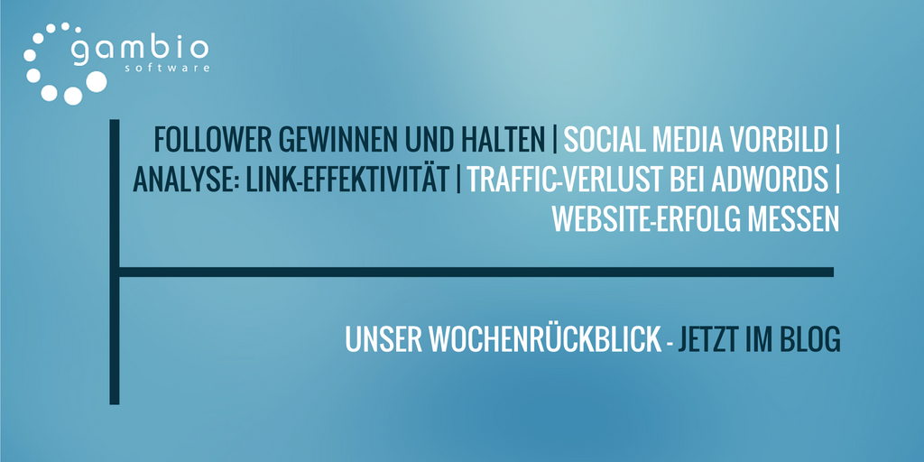 E-Commerce Rückblick: Blogmarks 30/16