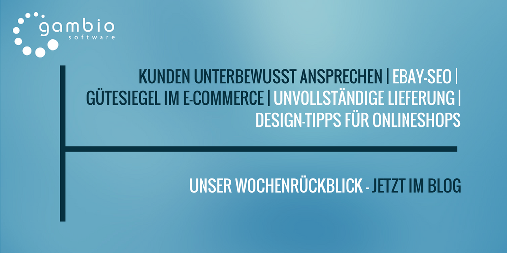 E-Commerce Rückblick: Blogmarks 31/16