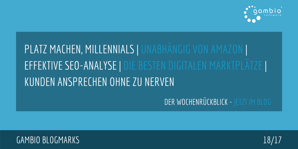 E-Commerce Rückblick: Blogmarks 18/17