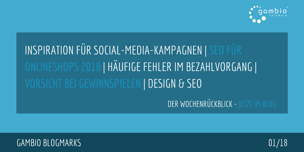 E-Commerce Rückblick: Blogmarks 01/18