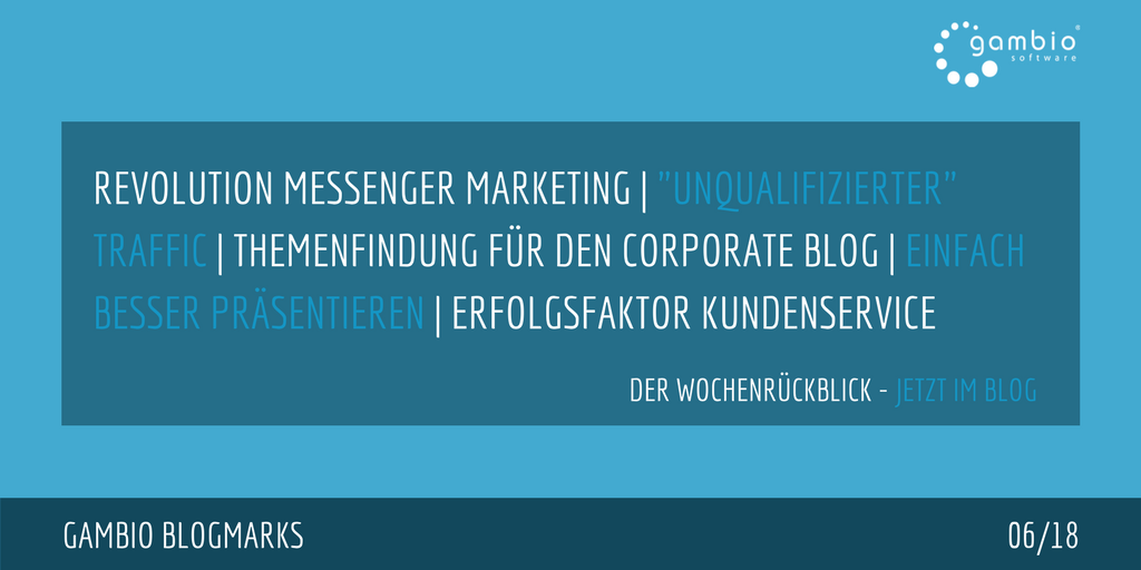 E-Commerce Rückblick: Blogmarks 06/18