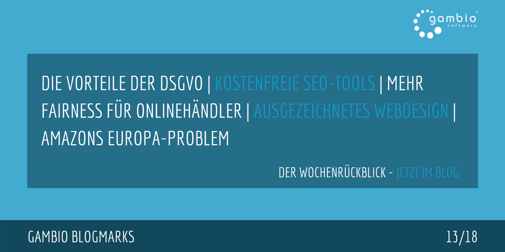 E-Commerce Rückblick: Blogmarks 13/18