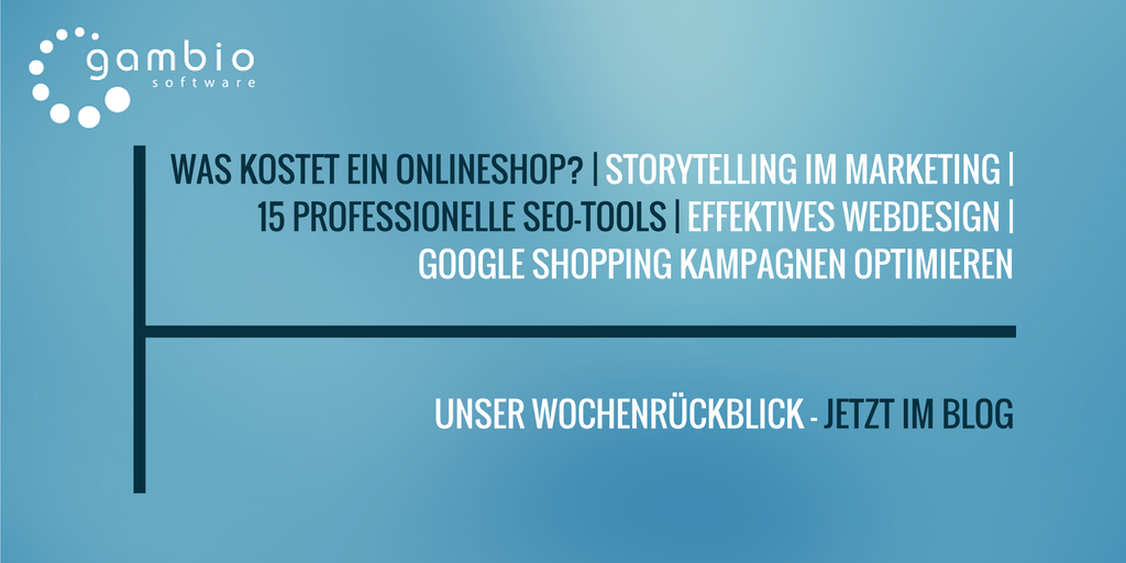 E-Commerce Rückblick: Blogmarks 27/16