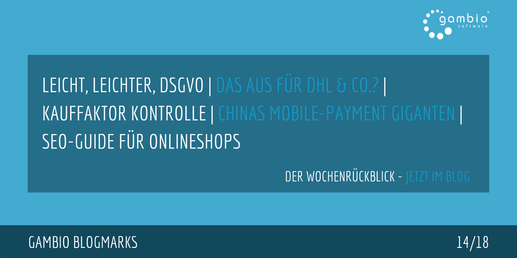 E-Commerce Rückblick: Blogmarks 14/18