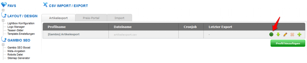 CSV Import Export