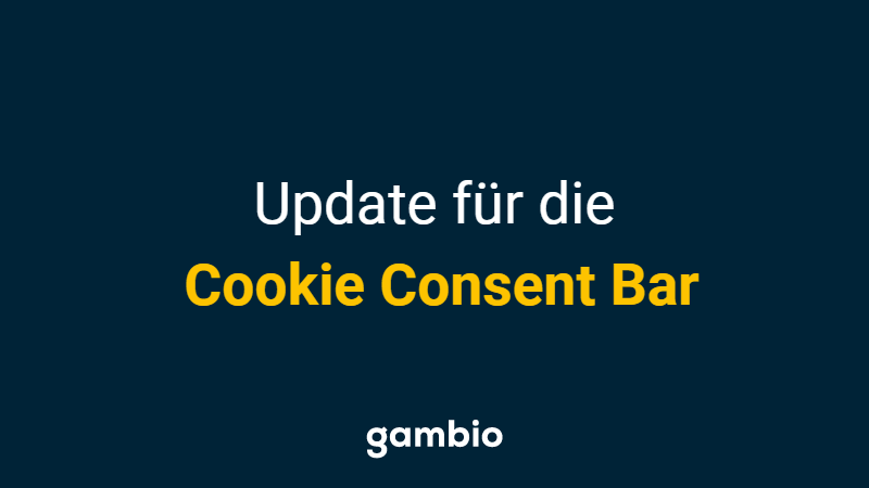 Update für die Cookie Consent Bar