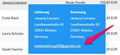 Mail direkt aus dem Tooltipp senden | Gambio Blogmarks
