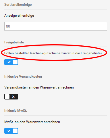 Rabatte im Gambio Shop Gutscheine Freigabeliste