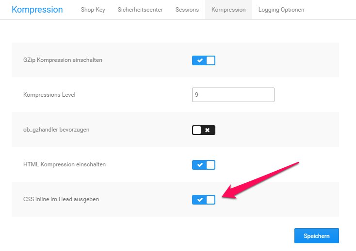 Das CSS des Gambio-Shops im Head statt im HTML ausgeben - SEO-Update