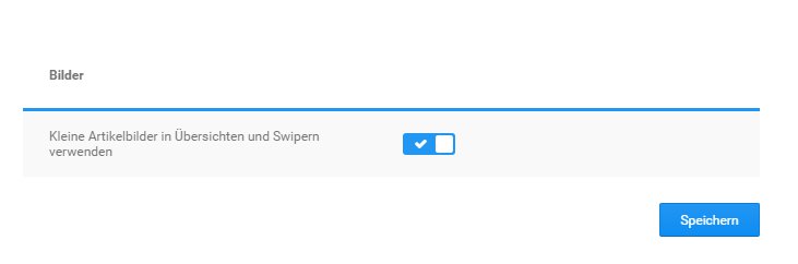 In Übersichten und Swipern im Gambio-Shop kleinere Artikelbilder verwenden - SEO-Update
