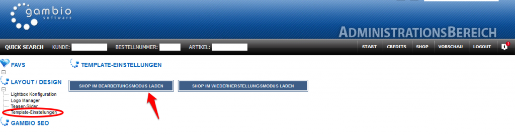 Menüboxen aktivieren einschalten ausschalten einblenden ausblenden StyleEdit Boxen