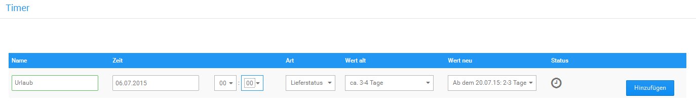 Featurevorstellung Timer im Gambio Admin