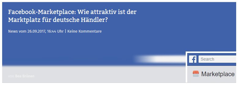 Ist der Facebook Marketplace eine Alternative für Onlinehändler? | Blogmarks | IT Recht Kanzlei