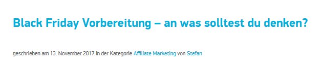 Vorbereitungen auf den Black Friday | Blogmarks | Projecter
