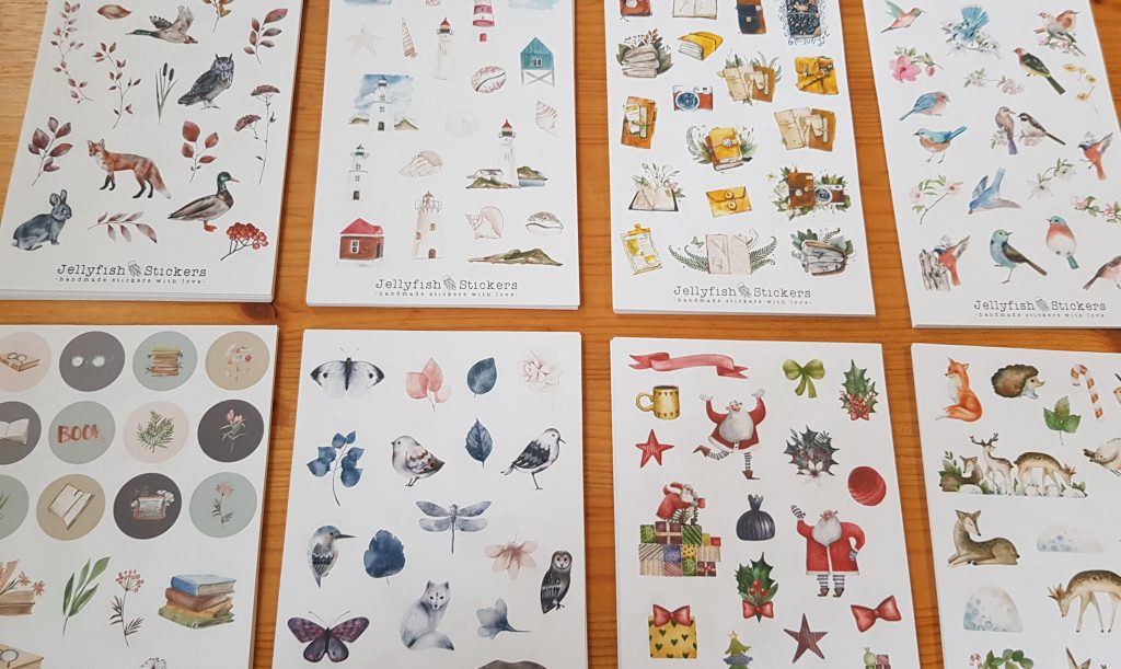 Verschiedene Sticker von Jellyfish Stickers