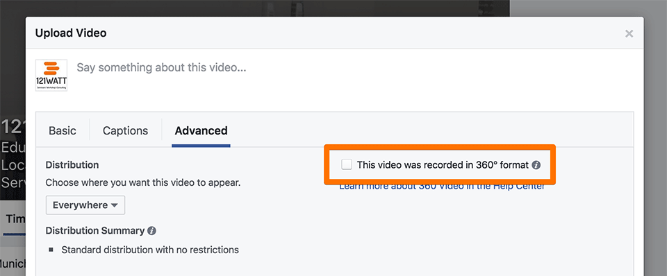 360 Grad Videos bei Facebook | Blogmarks | 121 Wattt
