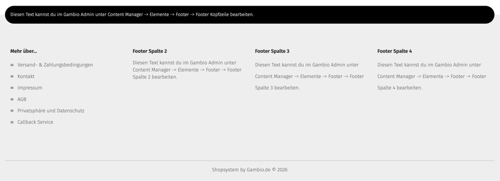 Abbildung 1 – Standard-Footer mit Platzhaltertext in Fußzeile 4.