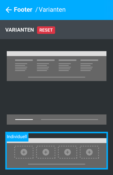 Figure 11 – Footer Variants – Individuell.