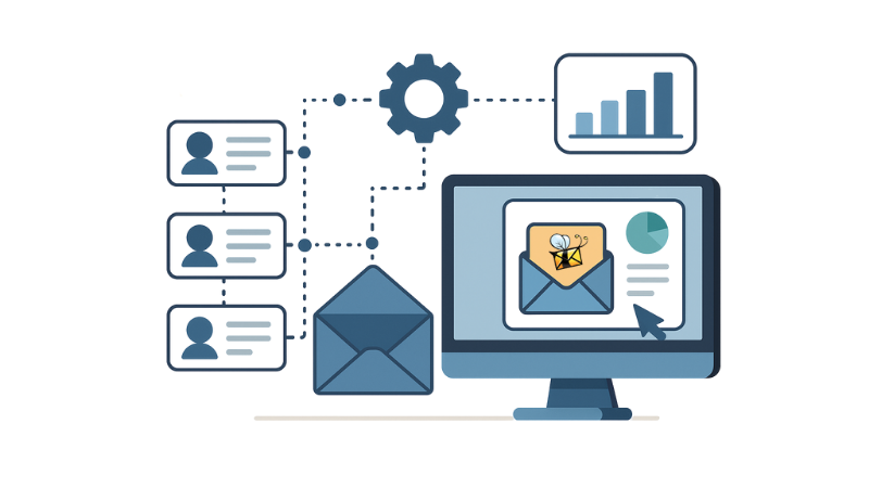 Bildliche darstellung Mailversand